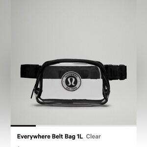 Lululemon clear belt bag